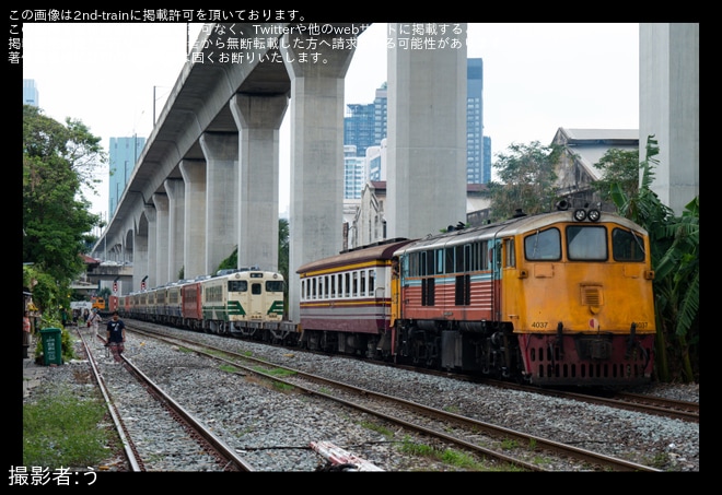 【SRT】キハ40形・キハ48形の輸送がレムチャバン港駅→マッカサン工場で実施(2回目)を不明で撮影した写真
