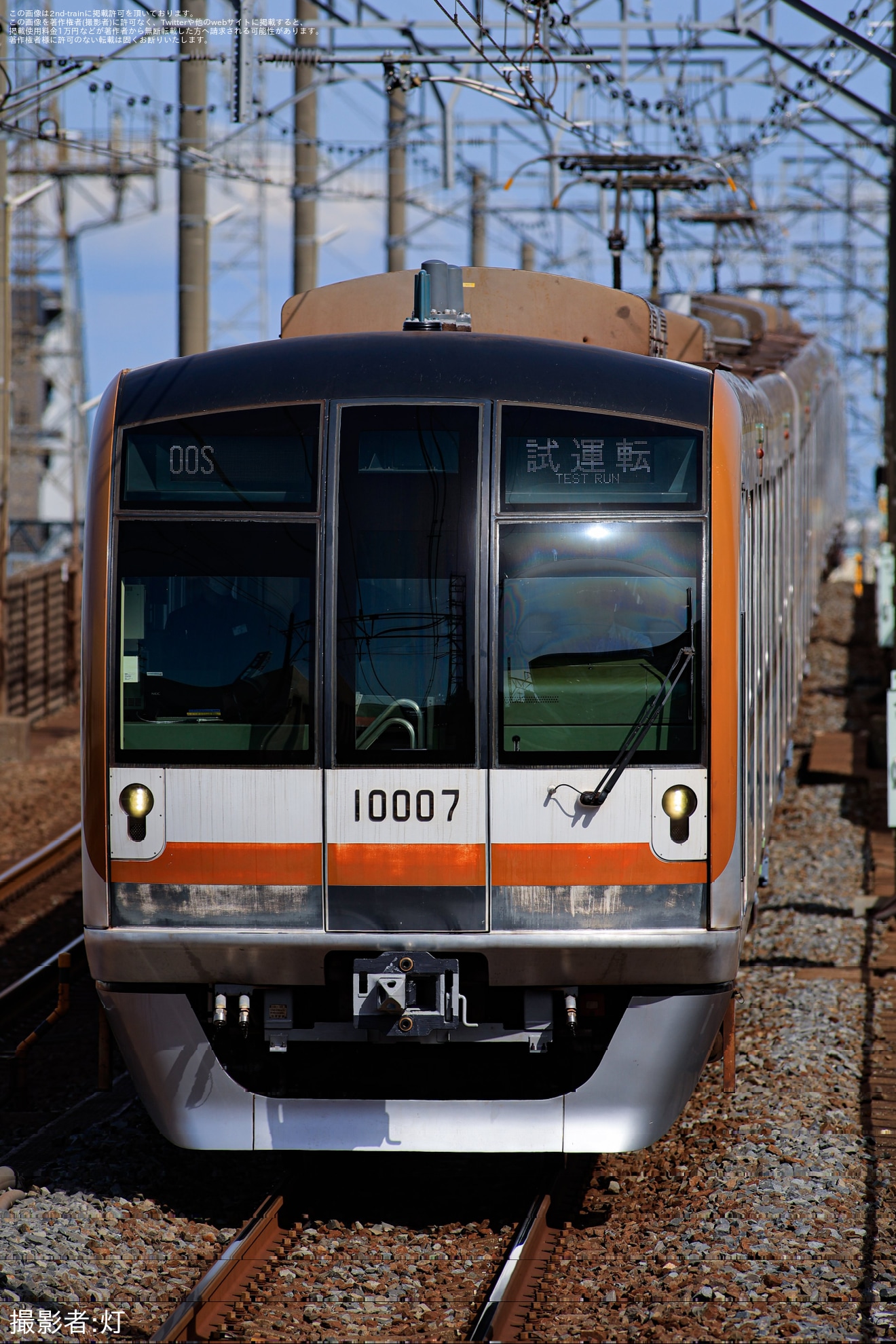 【メトロ】10000系10107F 綾瀬工場出場試運転の拡大写真