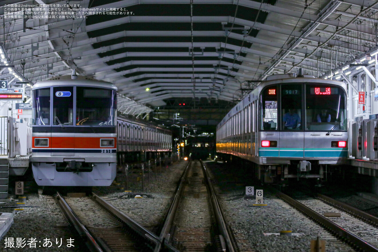 【東急】東京メトロ車両による奥沢行きが走るの拡大写真