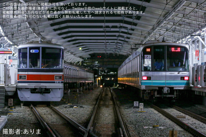 【東急】東京メトロ車両による奥沢行きが走るを不明で撮影した写真