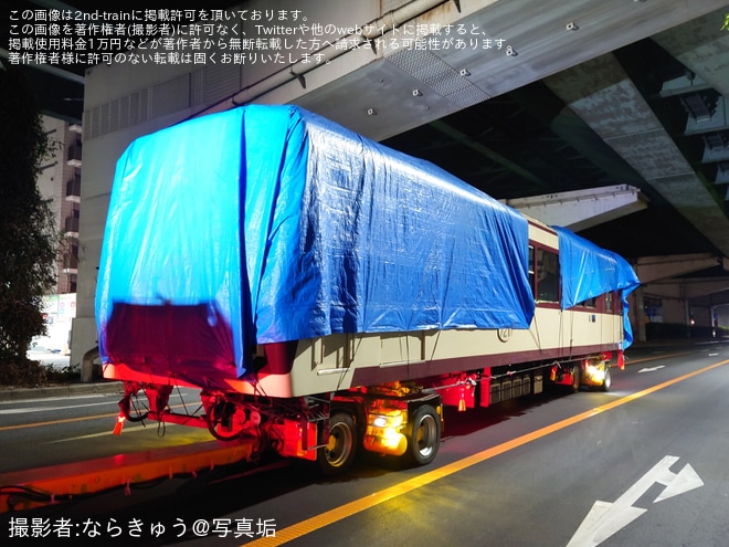 【叡電】デオ720形721号が阪神車両メンテナンスへ陸送