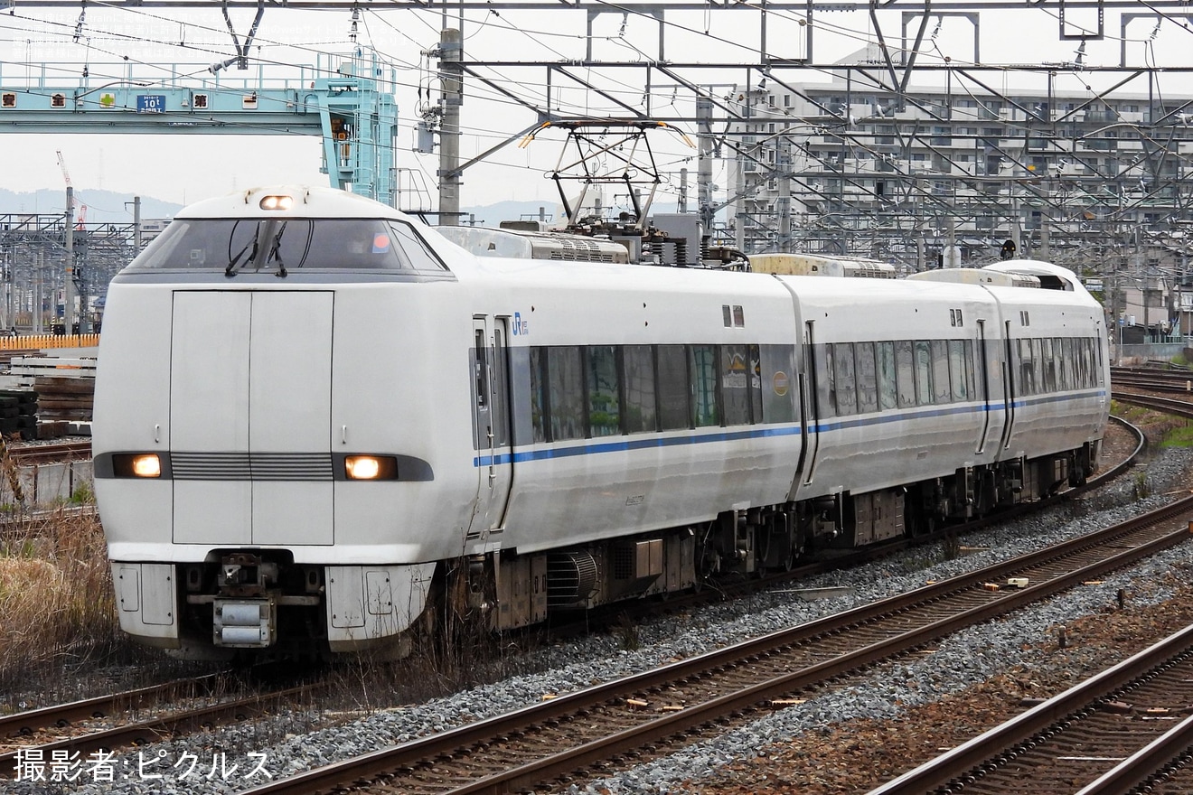 【JR西】683系最後の旧塗装の683系N02編成吹田総合車両所本所入場回送の拡大写真