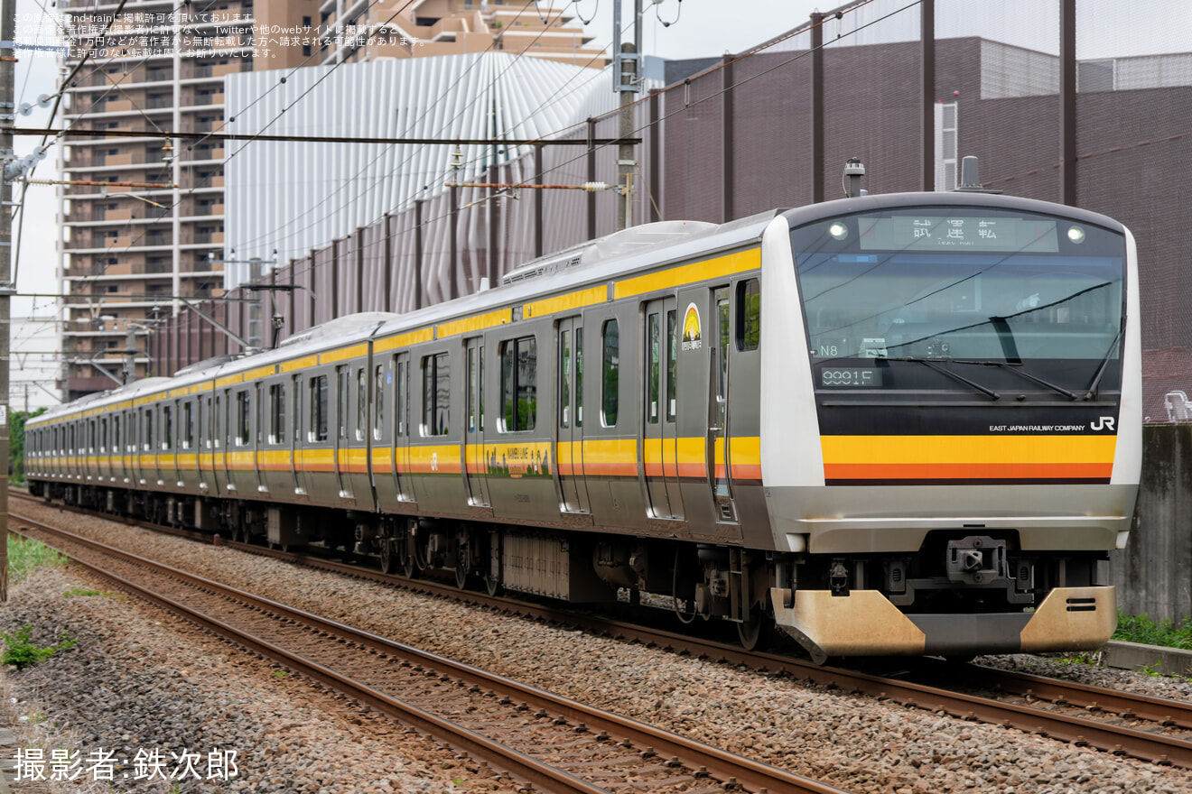 【JR東】E233系ナハN8編成使用 乗務員訓練の拡大写真