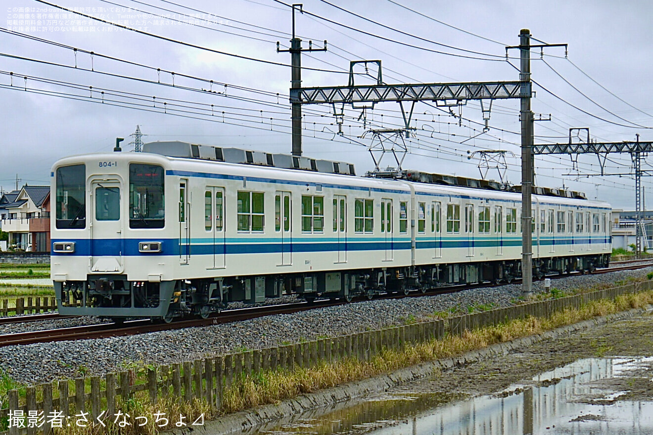 【東武】800型804F 南栗橋工場出場試運転の拡大写真