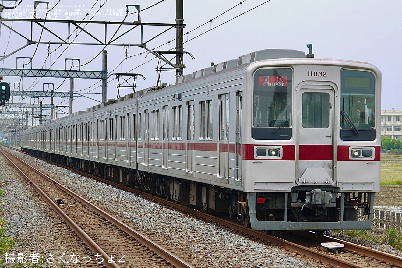 【東武】10030型11032F南栗橋工場入場回送の拡大写真