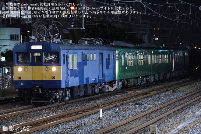 【JR西】113系S4編成クモヤサンドで吹田総合車両所出場回送(202405)