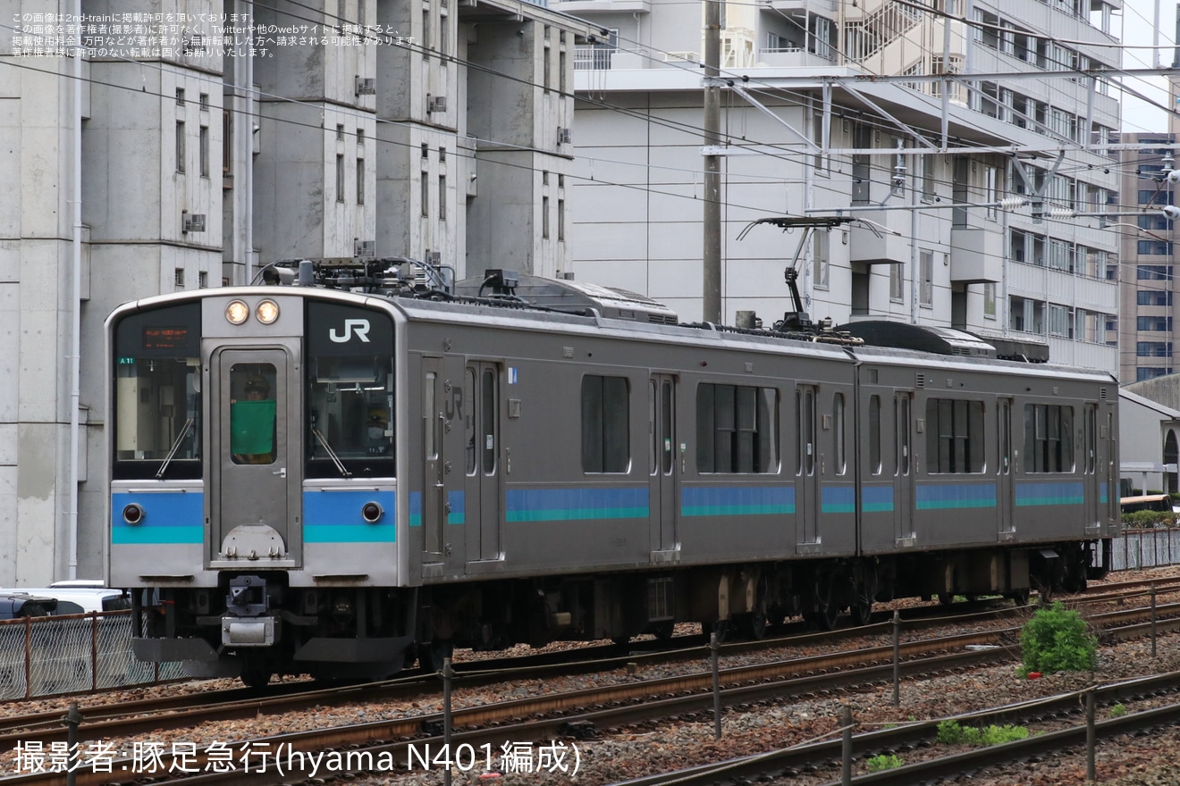 【JR東】E127系100番台A11編成長野総合車両センター構内試運転の拡大写真
