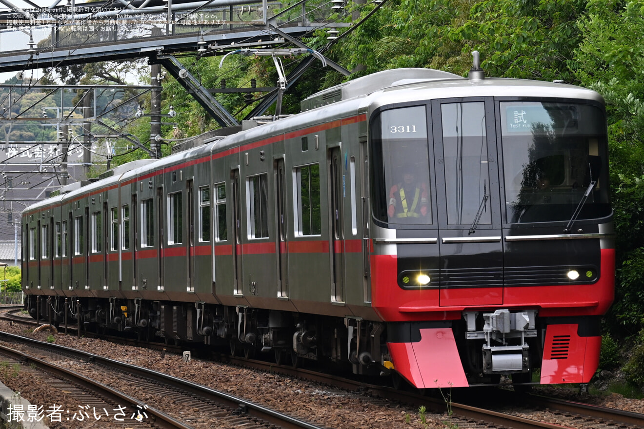 【名鉄】3300系3311F舞木検査場出場試運転 の拡大写真