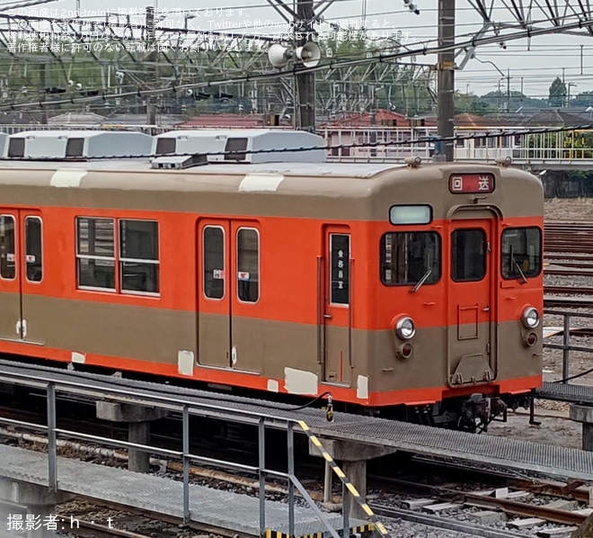 【東武】8000系8111Fが塗装補修を実施を南栗橋車両管区七光台支所付近で撮影した写真