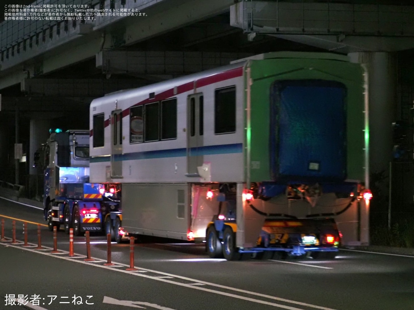 【大モノ】3000系3158F 新製搬入陸送の拡大写真