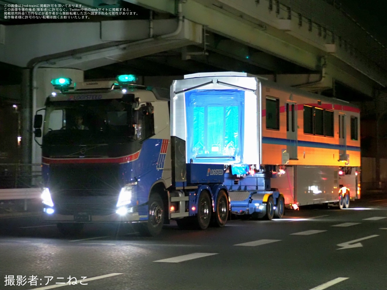 【大モノ】3000系3158F 新製搬入陸送の拡大写真