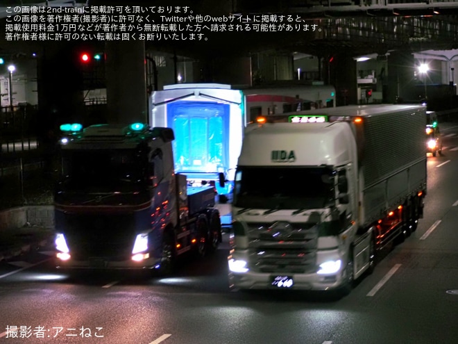 【大モノ】3000系3158F(門真市寄り2両)新製搬入陸送