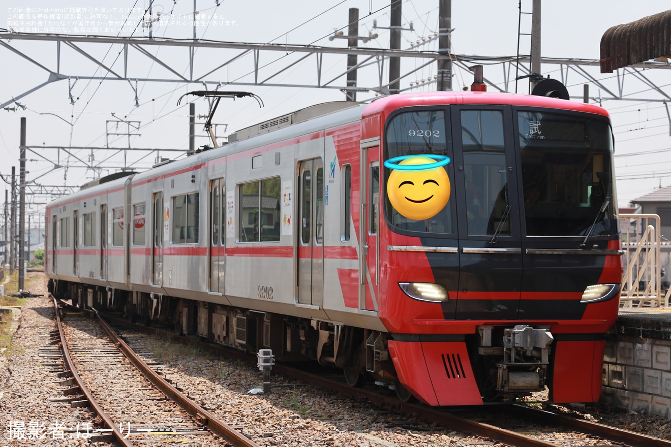 【名鉄】9100系9102Fが豊川線で試運転の拡大写真