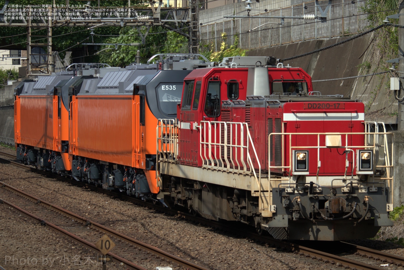 【台鐵】E500型E535+E536東芝府中事業所出場甲種輸送の拡大写真