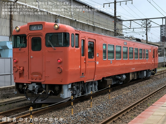 【JR西】キハ40-2079下関総合車両所本所構内試運転を不明で撮影した写真