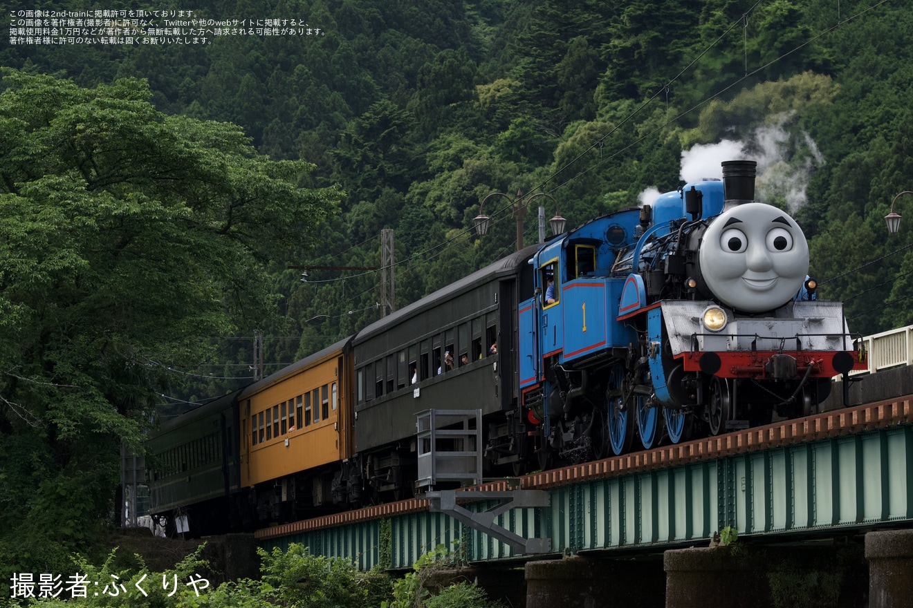 【大鐵】大井川鐵道のC10-8が故障し、急行南アルプス号とかわね路号がトーマスの牽引で運転の拡大写真