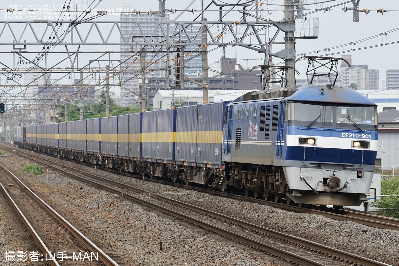 【JR貨】2059レ(カンガルーライナーSS60)を岡山機関区所属のEF210-901が代走の拡大写真