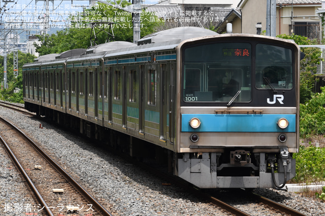 【JR西】205系がみやこ路快速を代走を木幡駅で撮影した写真