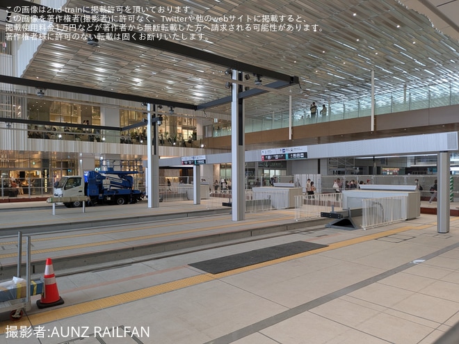 【広電】広電(新)広島駅に工事用の軌陸車が入線