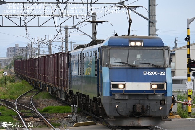 【JR貨】EH200-22のしなの鉄道・えちごトキめき鉄道　訓練運転を不明で撮影した写真