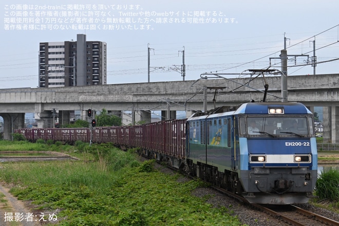 【JR貨】EH200-22のしなの鉄道・えちごトキめき鉄道　訓練運転を不明で撮影した写真
