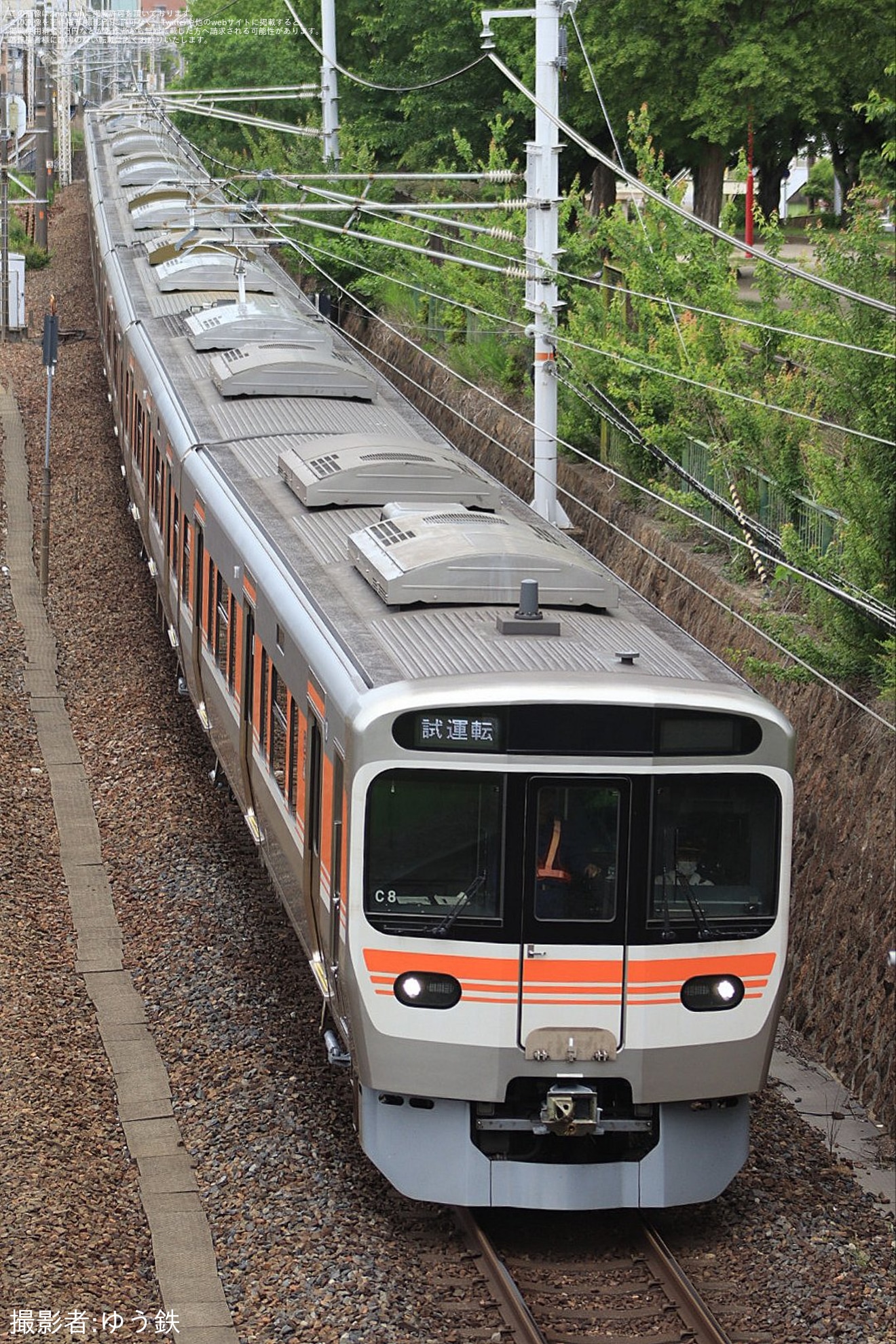 【JR海】315系C8編成が名古屋工場出場試運転の拡大写真