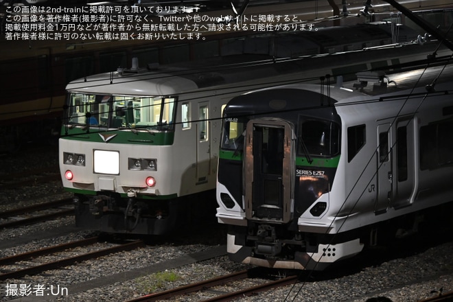 【JR東】185系B6編成 が通電している様子が目撃(20250525)