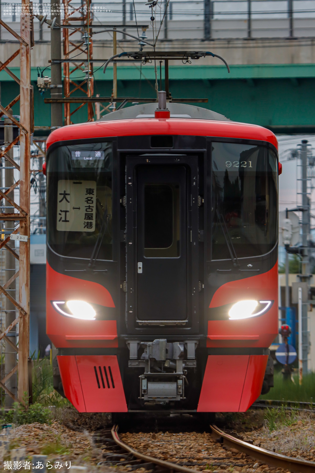 【名鉄】築港線のワンマン運用に9100系9121Fが充当の拡大写真