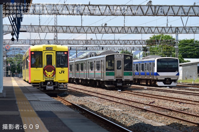 【JR東】キハ100系2両「POKÉMON with YOUトレイン」が常磐線で試運転