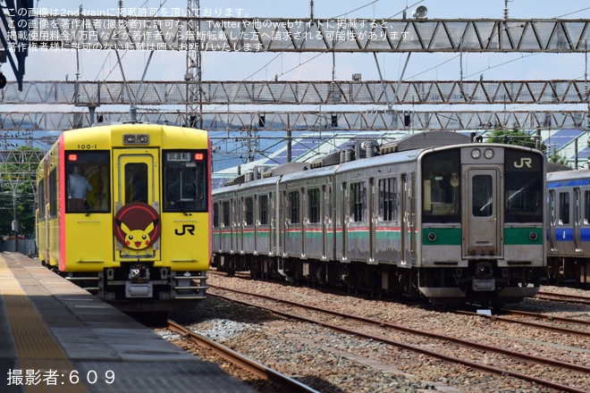 【JR東】キハ100系2両「POKÉMON with YOUトレイン」が常磐線で試運転