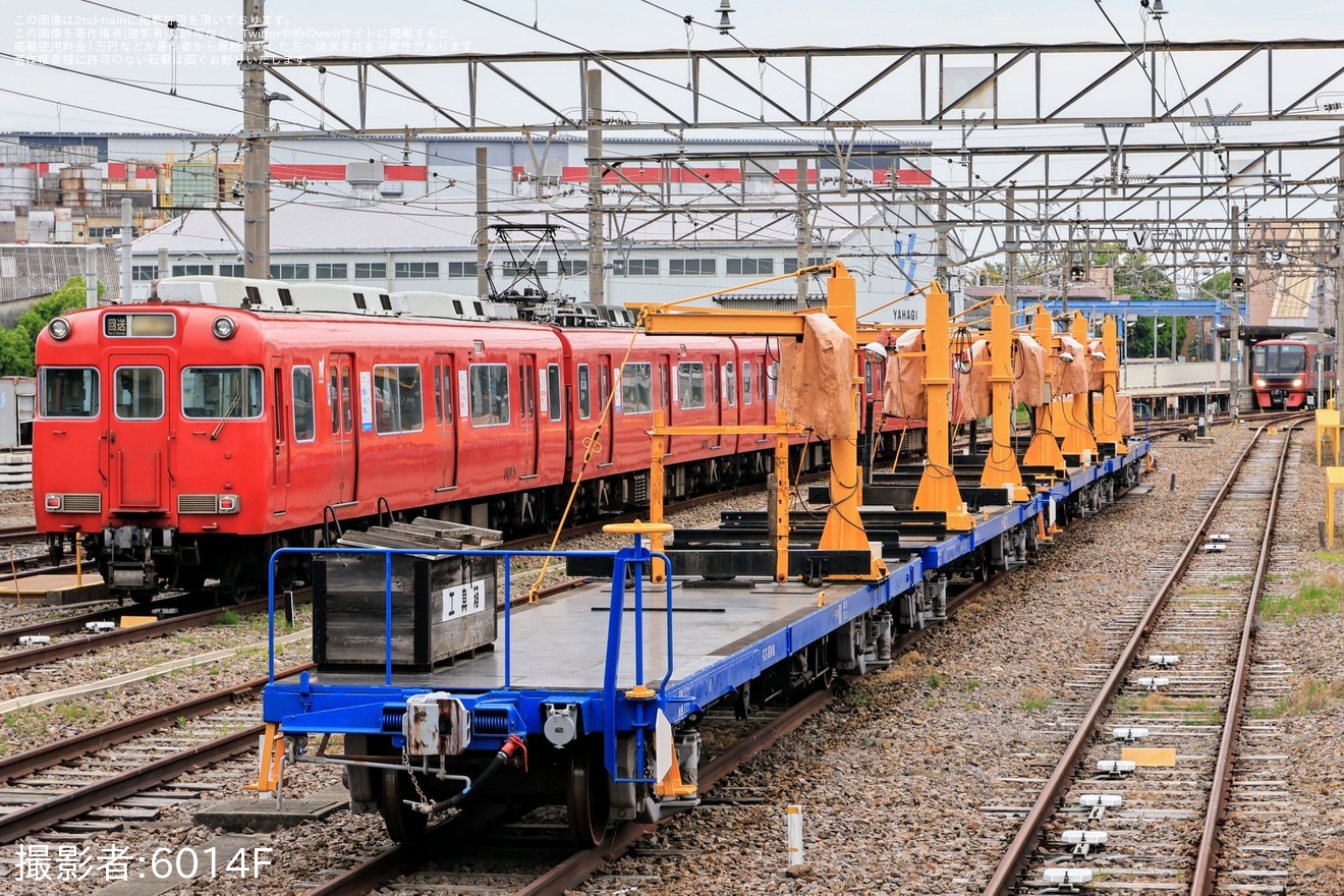 【名鉄】6000系6015F大江から廃車回送と搬出作業の拡大写真