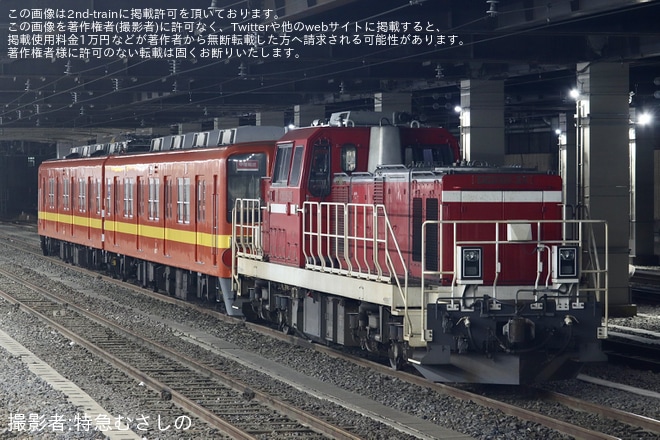 【東武】8000型8577Fが甲種輸送（3枚目）