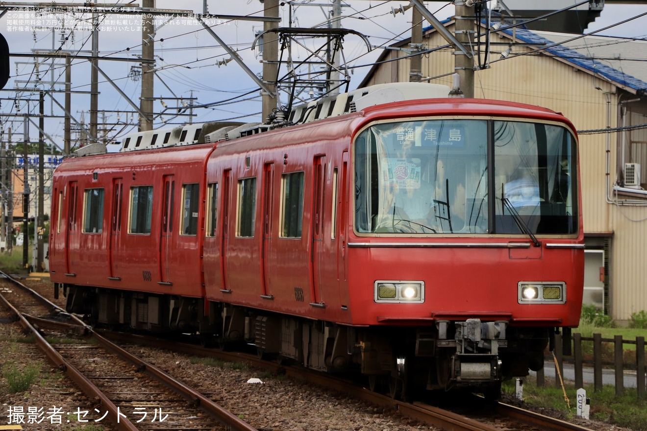 【名鉄】6800系6838Fへ「地酒で乾杯愛マルシェ」系統板が取り付けの拡大写真
