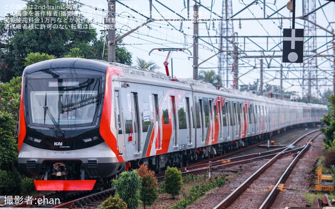 【KCI】CRRC(中国中車)製KCI向け新型車両SFC-120-V系電車が営業運転開始を不明で撮影した写真