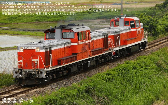 【JR西】DE10-1152後藤総合車両所本所入場を不明で撮影した写真