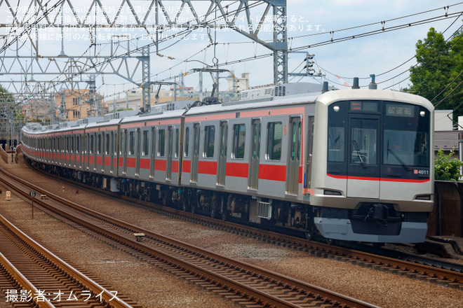 多摩川駅で撮影された【東急】5050系4111F 出場後のATO調整試運転