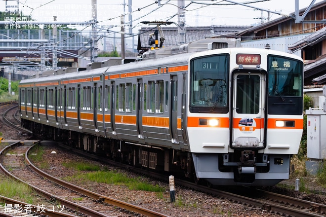 【JR海】311系G1編成が所定313系6両の2352F新快速豊橋行きを代走
