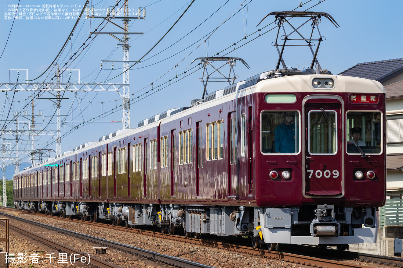 【阪急】7000系7009F正雀工場出場試運転(202506)の拡大写真