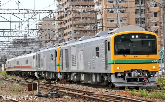 【JR東】キヤE193系「East i-D」3両がGV-E197系TS04編成に牽引され運転