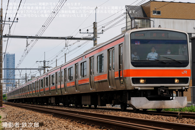 八王子～西八王子間で撮影された【JR東】E231系ケヨMU8編成使用 乗務員訓練