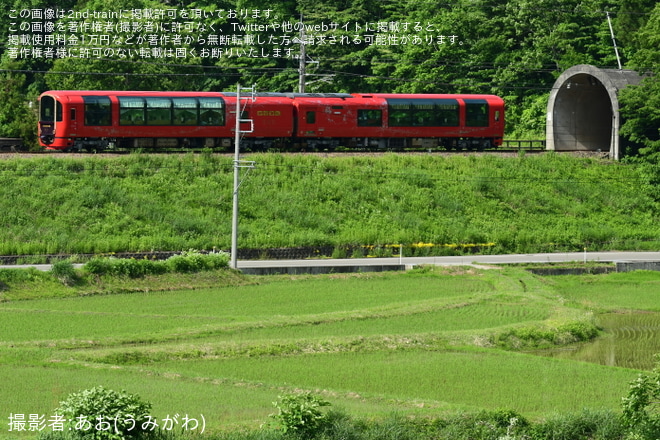 【トキ鉄】「えちごトキめきリゾート雪月花」北越急行ほくほく線乗り入れ「新緑の里山紀行」ツアーが催行(2025年6月)を不明で撮影した写真