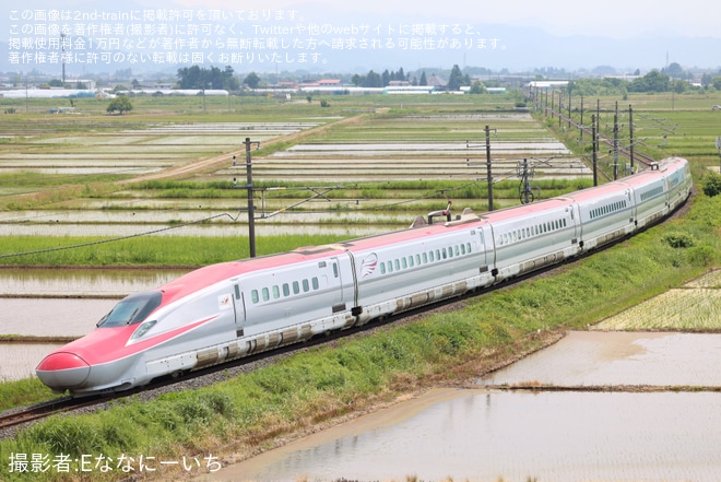 【JR東】E6系Z1編成山形新幹線区間へ入線を不明で撮影した写真