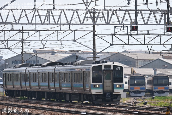【JR東】211系N308編成長野総合車両センター入場を不明で撮影した写真