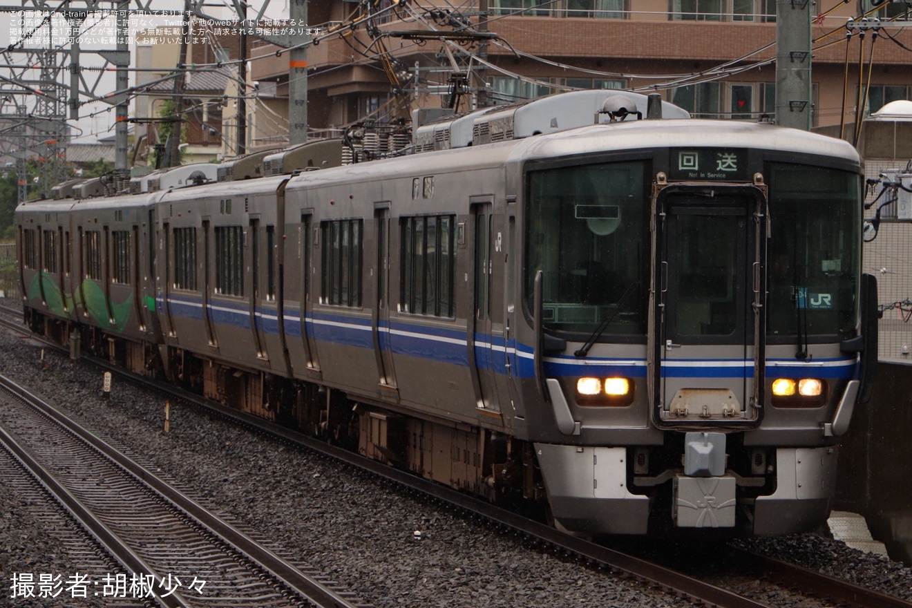 【あい鉄】521系AK06編成吹田総合車両所本所入場回送の拡大写真