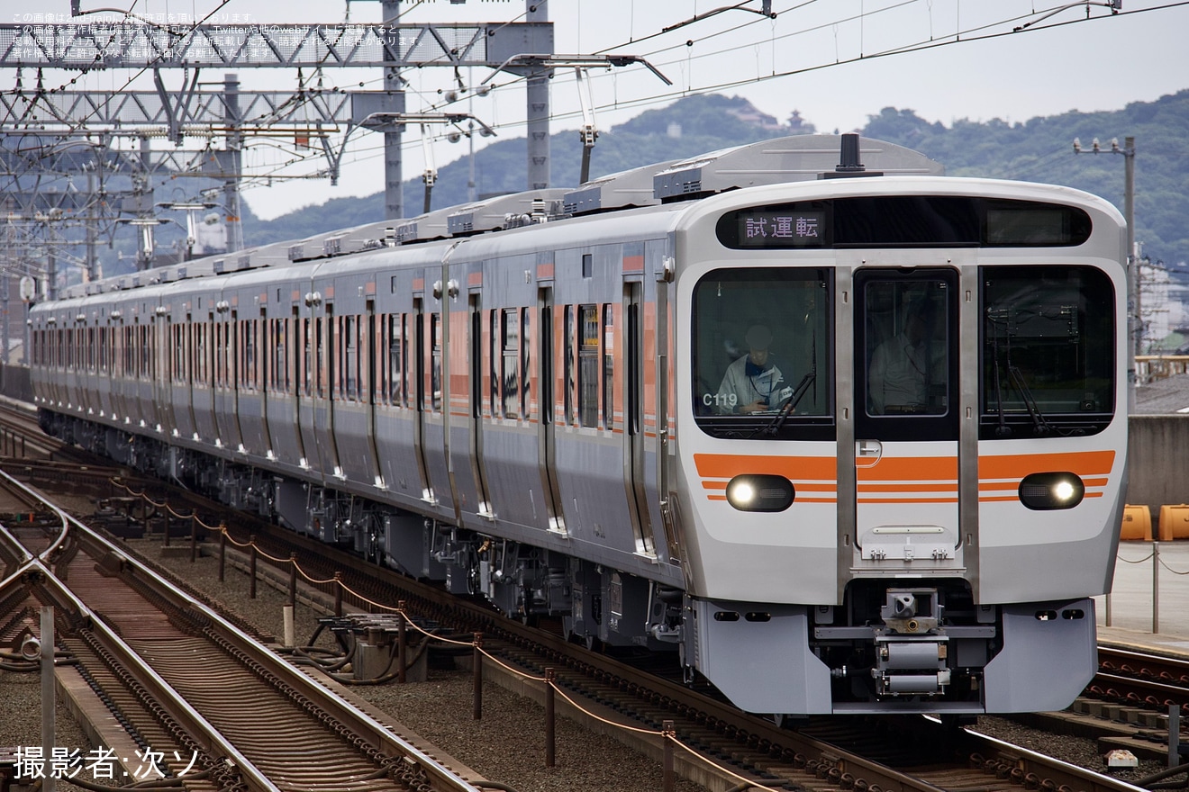 【JR海】315系C119編成+C120編成 日本車両出場試運転の拡大写真
