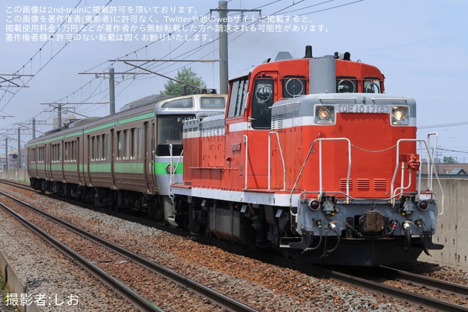 【JR北】721系F-13編成苗穂工場へ回送を不明で撮影した写真