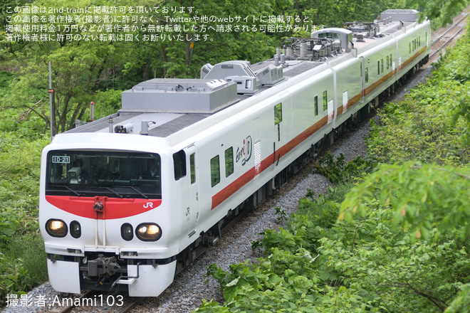 【JR北】キヤE193系「East i-D」宗谷本線検測を蘭留～塩狩間で撮影した写真
