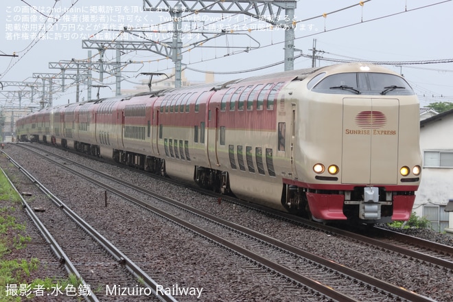 【JR西】サンライズ瀬戸・サンライズ出雲が運転打ち切りに伴い岡山から東京方面へ回送を不明で撮影した写真
