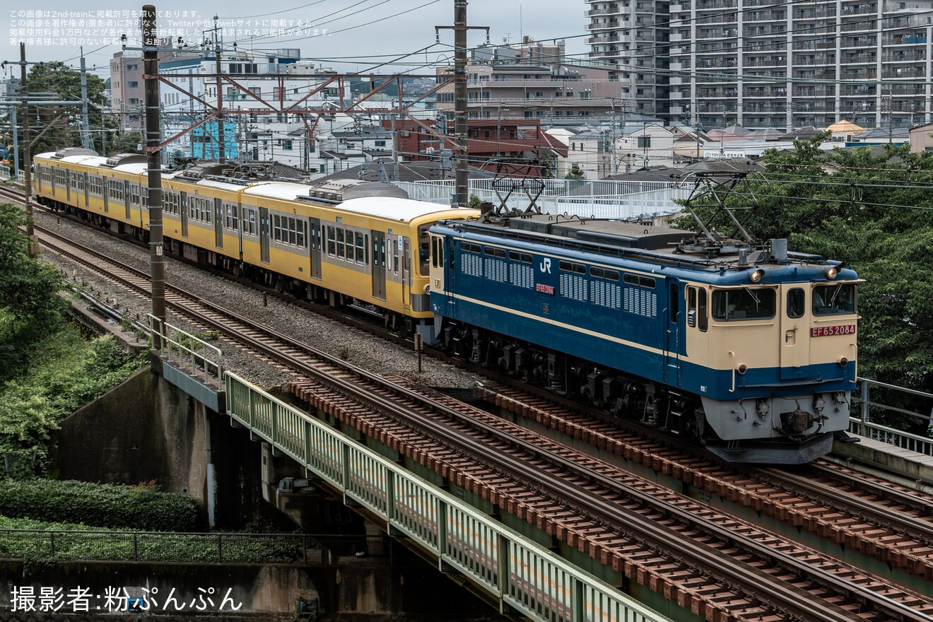 【西武】新101系1249F(ツートンカラー)が武蔵境から甲種輸送の拡大写真