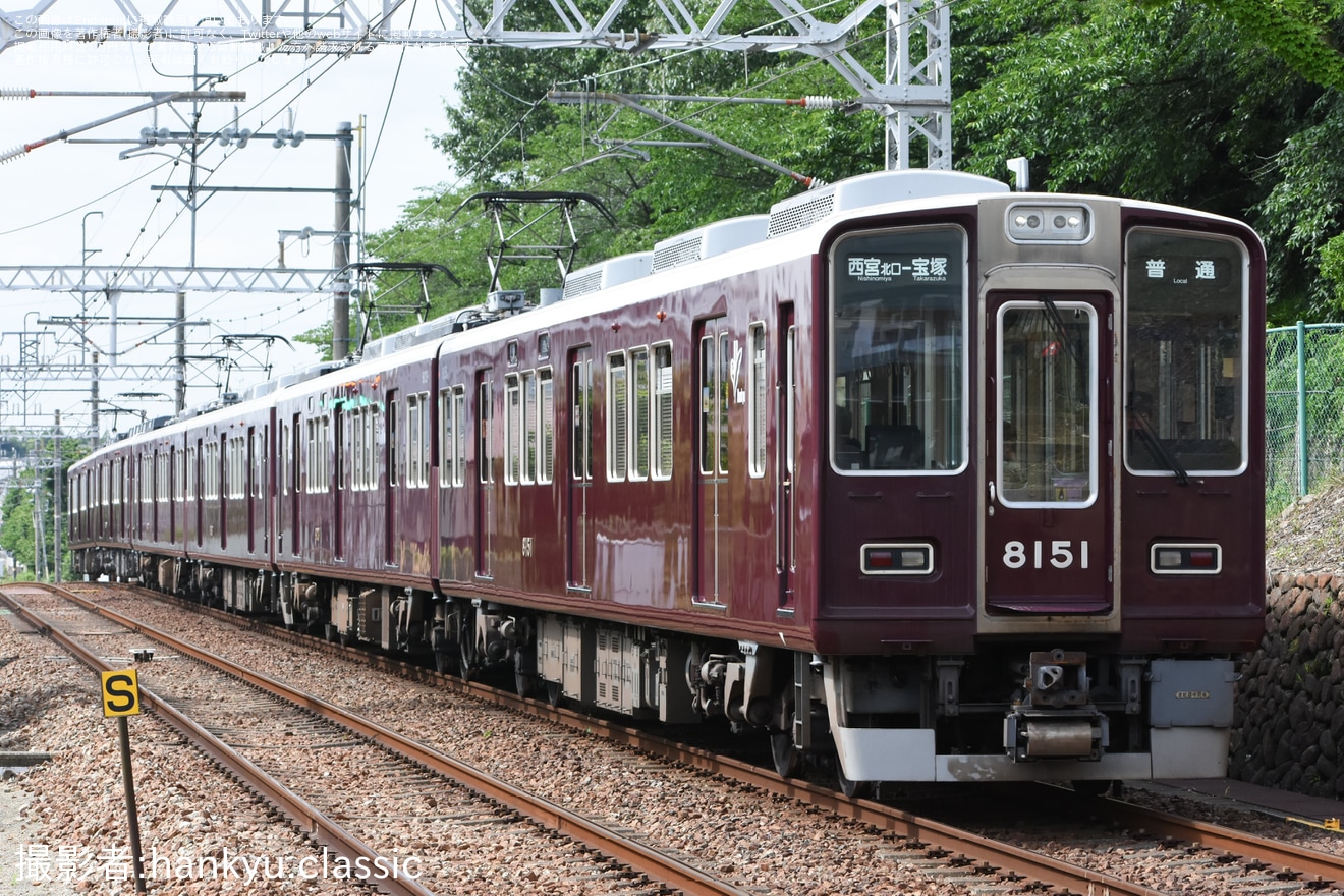 【阪急】8000系・8200系(8200F+8033F+8031F)が今津線で運用復帰の拡大写真